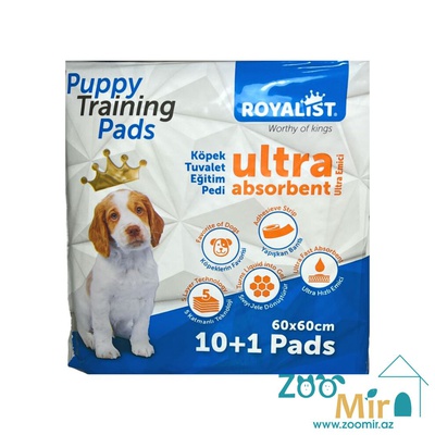 Royalist Puppy Training Pads, впитывающие одноразовые пеленки, для собак и щенков (60х60 см, 10 шт)