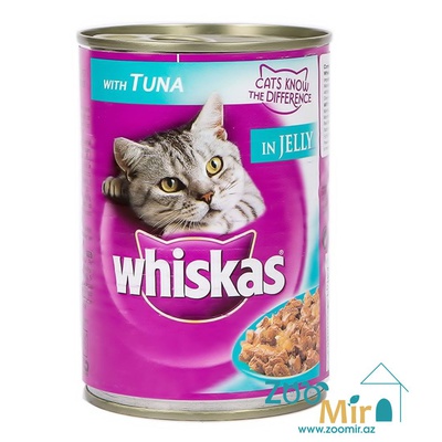 Whiskas, консервы для кошек с тунцом в желе, 400 гр