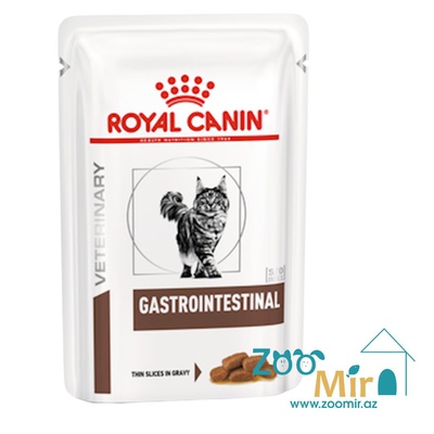 Royal Canin Gastrointestinal, диетический корм для кошек с нарушениями пищеварения при панкреатите и нарушениях пищеварения (соус), 85 гр