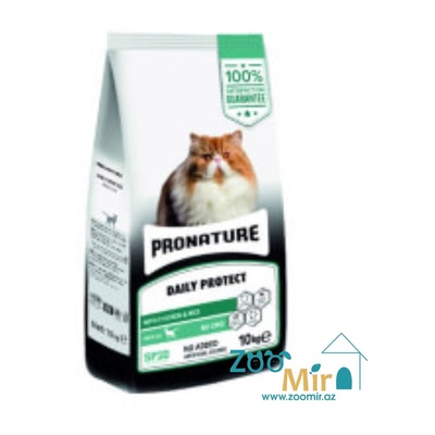 Pronature daily protect, сухой корм для кошек с курицей и рисом, 10 кг (цена за 1 мешок)