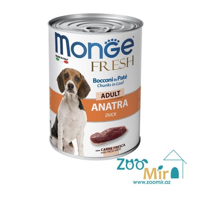 Monge Fresh, консервы для взрослых собак с уткой, 400 гр