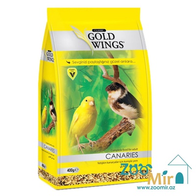 Gold Wings, сбалансированная зерновая смесь для ежедневного кормления, корм для канареек, 400 гр. (цена за 1 коробку)