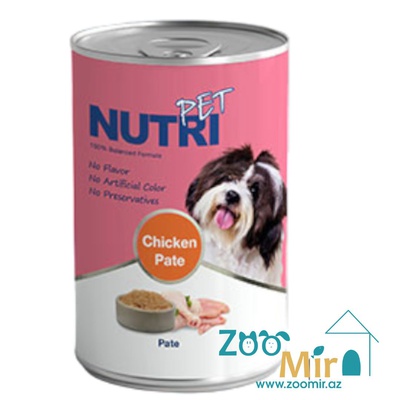 NutriPet, консервы для собак со вкусом курицы, паштет, 425 гр