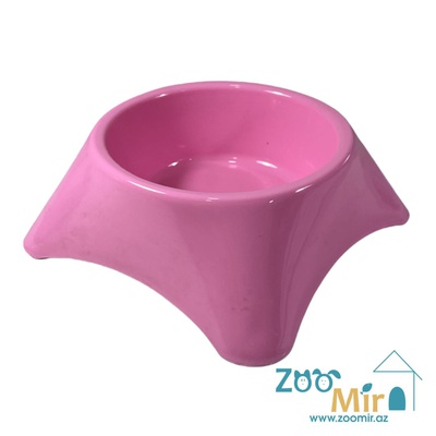 KI, миска пластиковая для мелких пород собак и кошек, 0.25 л (размер S) (розовый)