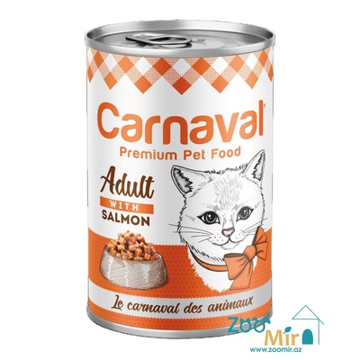 Carnaval, консервы для взрослых кошек с лососем, 400 гр