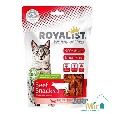 Royalist Cat Beef Snacks, кубики для кошек со вкусом говядины, 80 гр