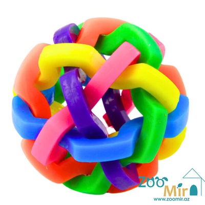 KI, игрушка плетенный мячик с колокольчиком внутри, для собак, 8 см (цена за 1 игрушку)