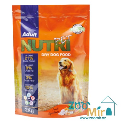 NutriPet Adult, сухой корм для взрослых собак всех пород, 2 кг (цена за 1 пакет)