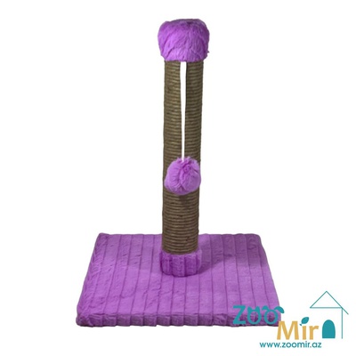 Zoomir, когтеточка с квадратным основанием, для котят и кошек, 42х30х30 см (размер S)(цвет: фиолетовый)