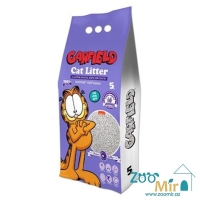 Garfield Cat Litter, натуральный комкующийся наполнитель с ароматом лаванды, для кошек, 5 л