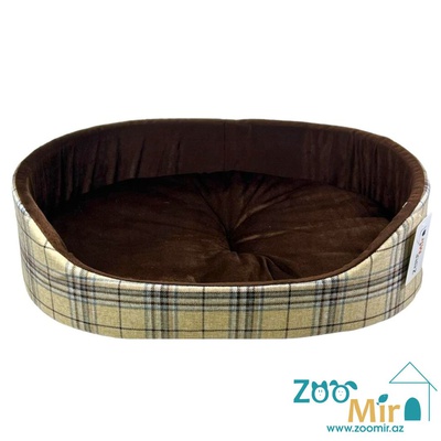 ZooMir, модель лежаки "Матрешка" для мелких пород щенков и котят, 43х30х10 см (размер S)(цвет: коричнево-коричневый 1)