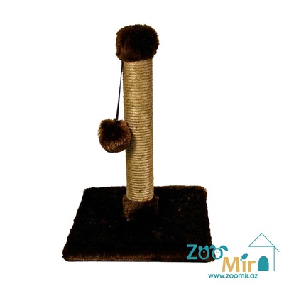 Zoomir, когтеточка с квадратным основанием, для котят и кошек, 42х30х30 см (размер S)(цвет: темно-коричневый)