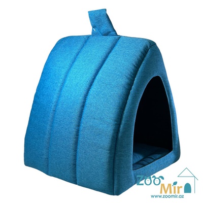 Zoomir, " Bright Blue", модель "Шалаш"  домик для мелких пород собак и кошек, 35х33х34 см
