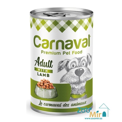 Carnaval, консервы для собак с ягненком, 400 гр