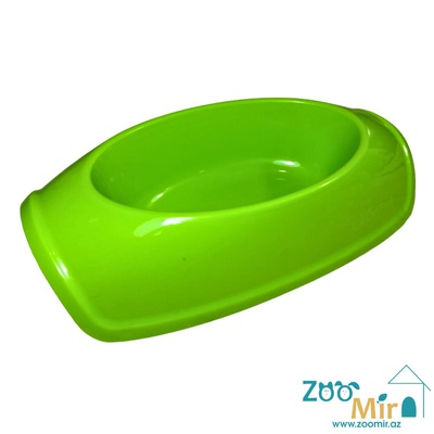 CadoPet, миска пластиковая овальной формы для собак мелких пород и кошек, 0.25 л  (цвет: салатовый )