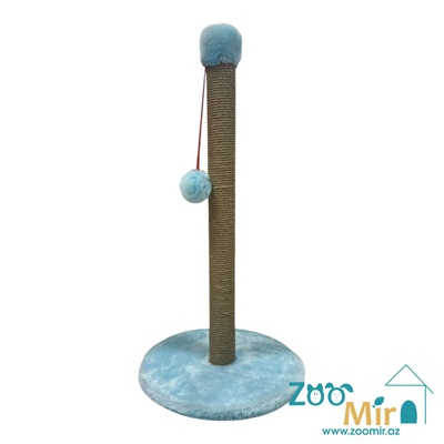 Zoomir, когтеточка с круглым основанием, для котят и кошек, 72х35х35 см (размер: L)(цвет: голубой)