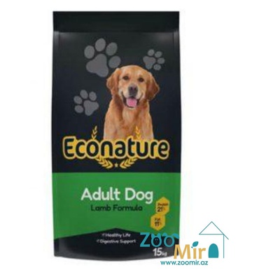 Econature, сухой корм для взрослых собак с ягненком, 15 кг (цена за 1 мешок)