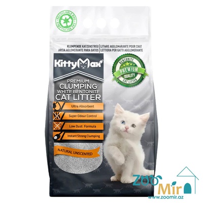 KittyMax Marseille Corbon, натуральный комкующийся наполнитель с углем, для кошек, 10 л