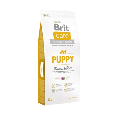 Brit Care Puppy Lamb & Rice, cухой гипоаллергенный корм для щенков и юниоров вех пород от 4 недель до 12 месяцев (ягненок и рис) 12 кг