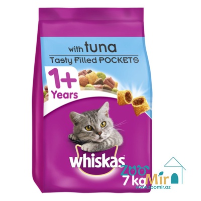 Whiskas, сухой корм для взрослых кошек с тунцом, 7 кг (цена за 1 мешок)