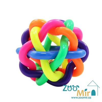 Nunbell, игрушка плетенный мячик с колокольчиком внутри, для собак, 8 см (цена за 1 игрушку)