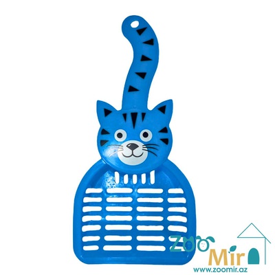 Cat Lover, пластиковый совок для лотка, 26x12,5 см (цвет: голубой)