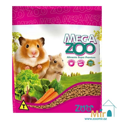 Zoo Mega, сбалансированная смесь для ежедневного кормления грызунов, для хомяков, морских свинок и кроликов, 20 кг (цена за 1 мешок)