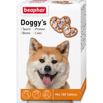 Beaphar Doggys Mix - витаминное лакомство для собак, 180 таб.