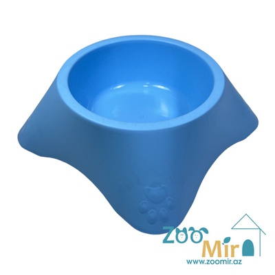 KI, миска пластиковая для мелких и средних пород собак, 0.45 л (размер М) (голубой)