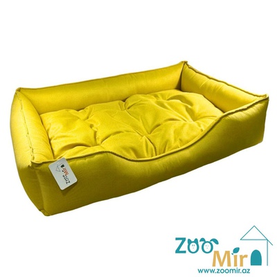 ZooMir, лежак для средних и крупных пород собак, 105x75x20 см (цвет: желтый)