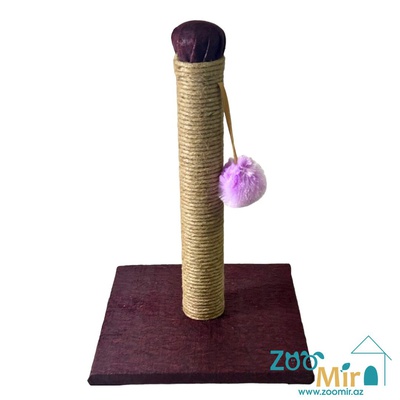 Zoomir, когтеточка с квадратным основанием, для котят и кошек, 42х30х30 см (размер S)(цвет: бордовый 1)