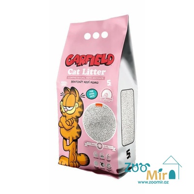 Garfield Cat Litter, натуральный комкующийся наполнитель с ароматом детской пудры, для кошек, 5 л