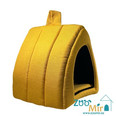 Zoomir, "Yellow", модель "Шалаш"  домик для мелких пород собак и кошек, 35х33х34 см