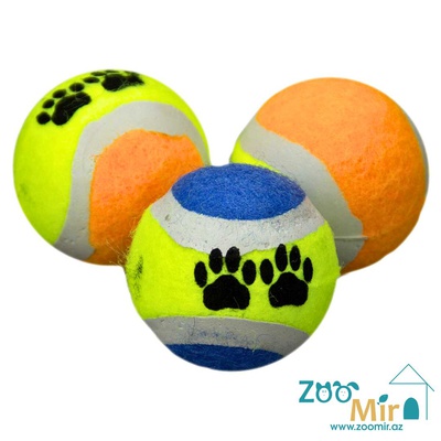 KI, теннисный мяч для собак всех пород, 6,5 см (выпускаются в нескольких цветах)(цена за 1 игрушку)