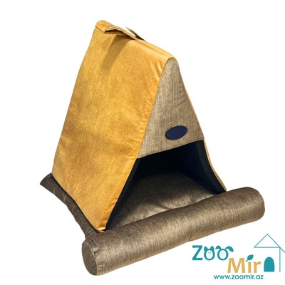 Zoomir модель "Домик-Шалаш" для мелких пород собак и кошек, 53х46х55 см (цвет: кофейный)