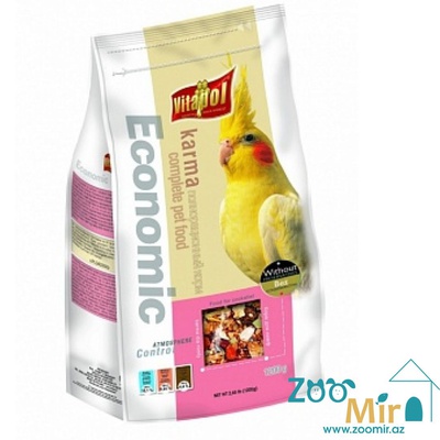 Vitapol Economic, сбалансированная зерновая смесь для ежедневного кормления, корм для корелл, 1.2 кг (цена за 1 пакет)