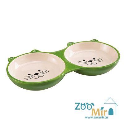 Ferplast Izar, двойная керамическая миска для кошек, 2*0.23 л