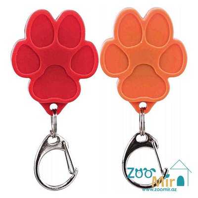 Trixie, брелок мигающий пластиковый с USB для собак и кошек, 3.5 × 4.3 см (цвет: оранжевый) (цена за 1 брелок)