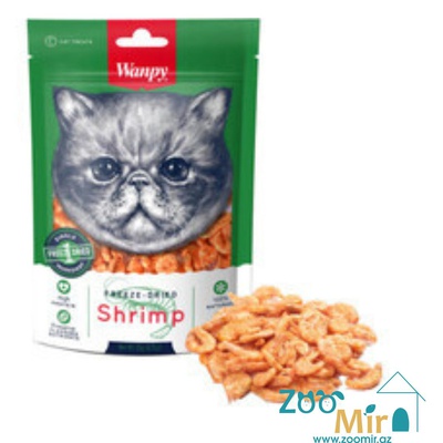 Wanpy Shrimp, сублимированные креветки для кошек, 20 гр