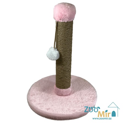 Zoomir "Pink Mood", когтеточка с круглым основанием, для котят и кошек, 52х40х40 см (размер M)