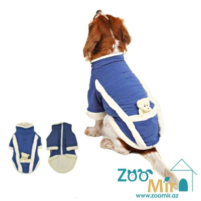 Pawstar Pet Fashion, модель "Blue Tedy", утепленная куртка для собак, 9.1 - 11 кг (размер 2ХL)