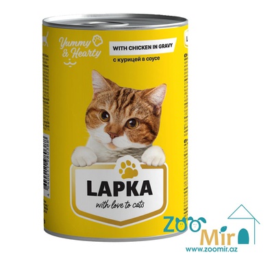 Lapka, консервы с курицей для взрослых кошек, 415 гр