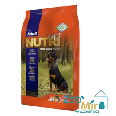 NutriPet Adult, сухой корм для взрослых собак всех пород, 15 кг (цена за 1 мешок)