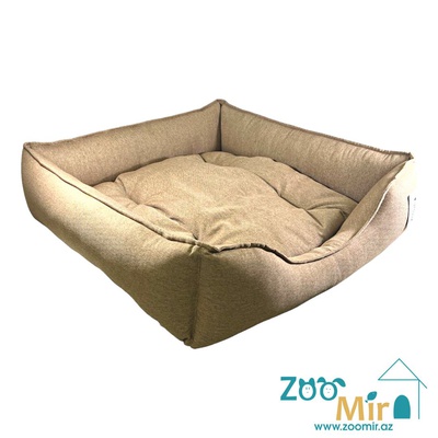 Zoomir, лежак для средних пород собак, 80x80x22 см (цвет: кофейный)