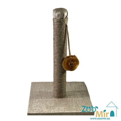 Zoomir, когтеточка с квадратным основанием, для котят и кошек, 42х30х30 см (размер S)(цвет: бежевый 1)