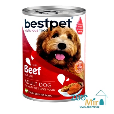 BestPet, консервы для взрослых собак  с говядиной в соусе, 400 гр