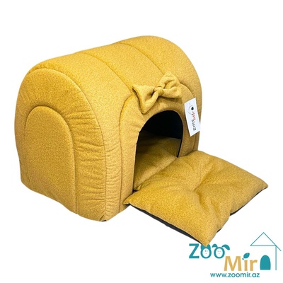 Zoomir, модель "Туннель с боковой дверью" , для мелких пород собак и кошек, 38х30х34 см (цвет: горчичный)