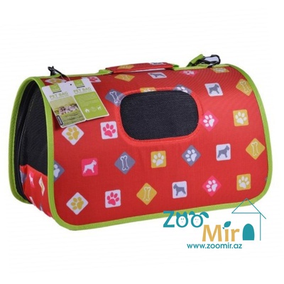 Nunbell, сумка-переноска для мелких пород собак и кошек, 49х25х28 см (Размер M, цвет: красный)