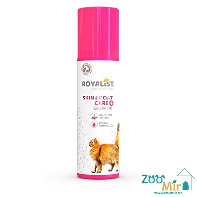 Royalist Spray for Cats, Skin and Coat Care, спрей для здоровой кожи и блестящий шерсти на основе натурального пальмарозного масла, 200 мл