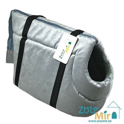 ZooMir, сумка-переноска для мелких пород собак и кошек, 40х20х25 см (Размер S) (цвет: серый)